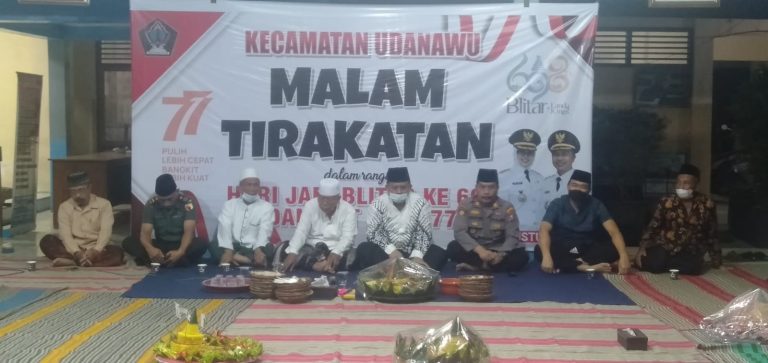 Kapolsek Udanawu Hadiri Giat Tasyakuran Dalam Rangka Hari Kemerdekaan RI Ke – 77 Tahun.