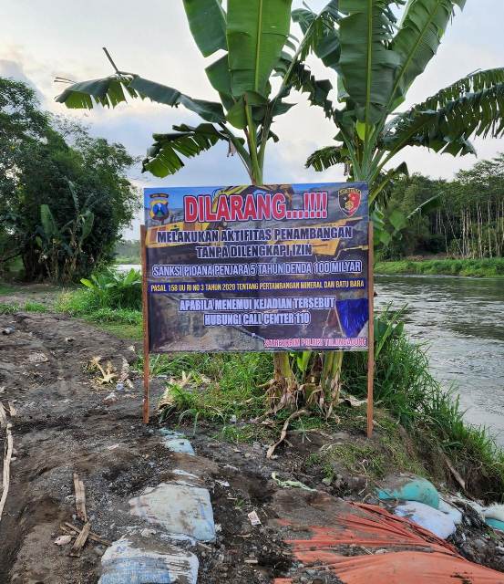 RESAHKAN MASYARAKAT, POLRES TULUNGAGUNG HIMBAU AKTIVITAS TAMBANG GALIAN C ILLEGAL