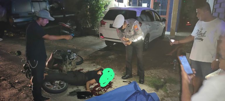 Polsek Nglegok Mendatangi TKP Kecelakaan di Jiwut, 1 Korban Meninggal Dunia