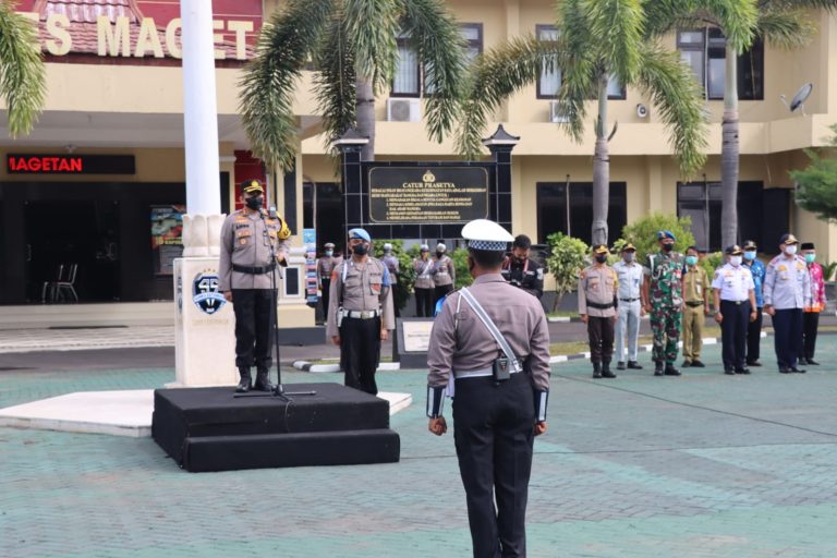 Awali Ops Zebra Semeru 2022, Polres Magetan Laksanakan Apel Gelar Pasukan Gabungan