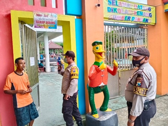 Hari Libur, Polsek Sanankulon Optimalkan Patroli Dialogis Pada Lokasi Wisata.