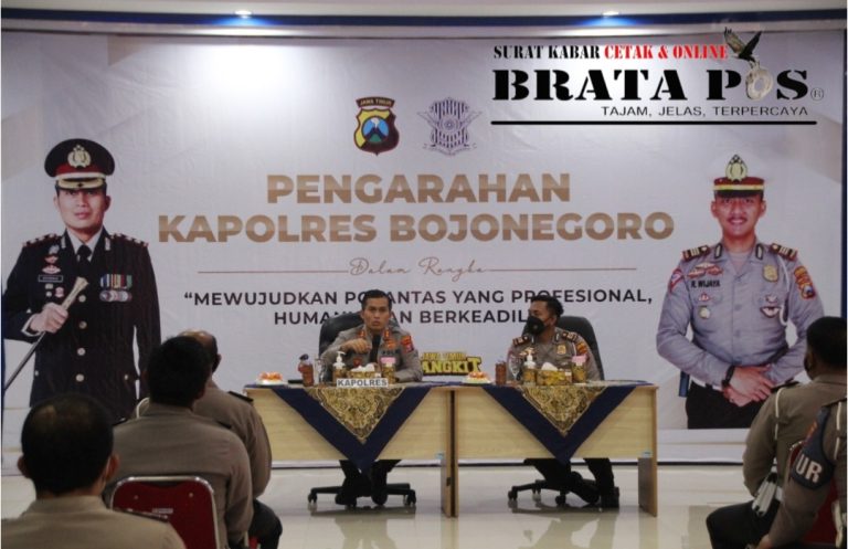 Kapolres Bojonegoro Beri Arahan Personel  Satlantas Sesuai Insstruksi Kapolri