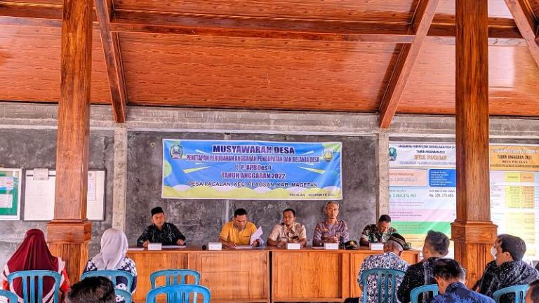 Musdes P-APBDES Desa Pacalan Kecamatan Plaosan Kabupaten Magetan