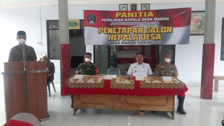 Kapolsek Srengat Ajak Jaga Keamanan Situasi Kamtibmas Pada Penetapan Calon Kepala Desa Maron