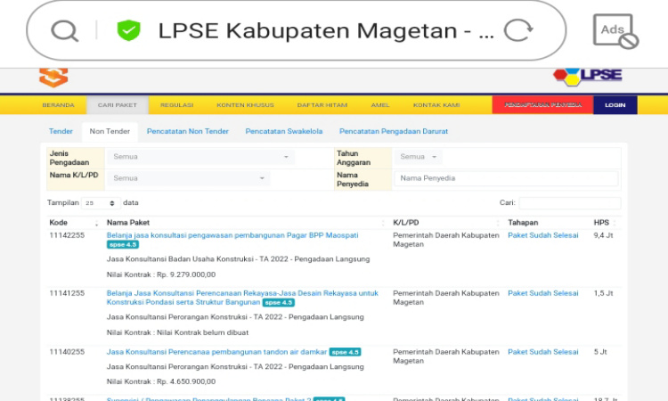 Paket Non Tender Belum Muncul di LPSE, Begini Penjelasan Kabag Pengadaan Barang dan Jasa Magetan