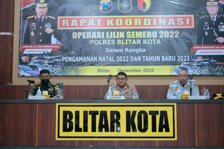 Persiapan Nataru, Polres Blitar Kota Gelar Rakor dengan Instansi Terkait