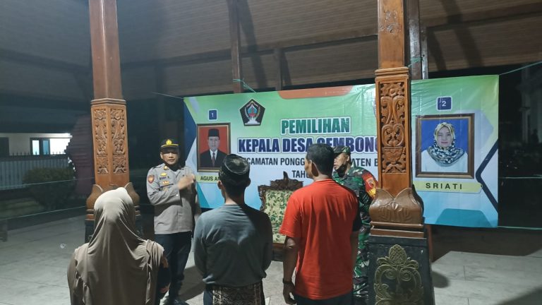 Kapolsek Ponggok Lakukan Pengecekan Tempat Pemungutan Suara Pilkades 