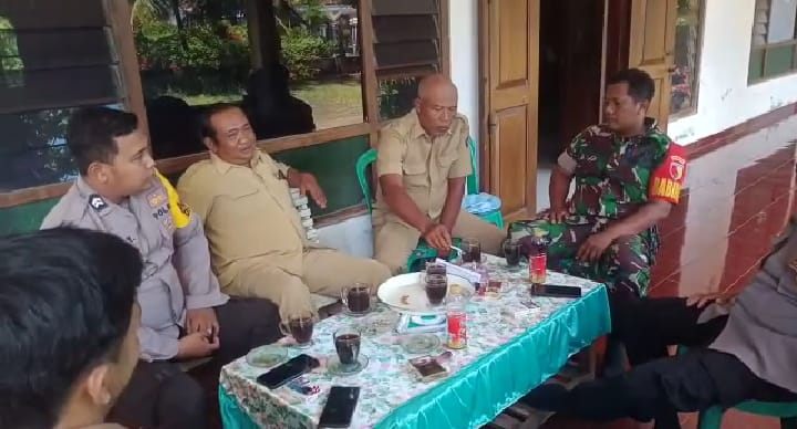 Bhabinkamtibmas, Babinsa dan Pemdes Desa Jati Duduk Bersama Koordinasi Bersama