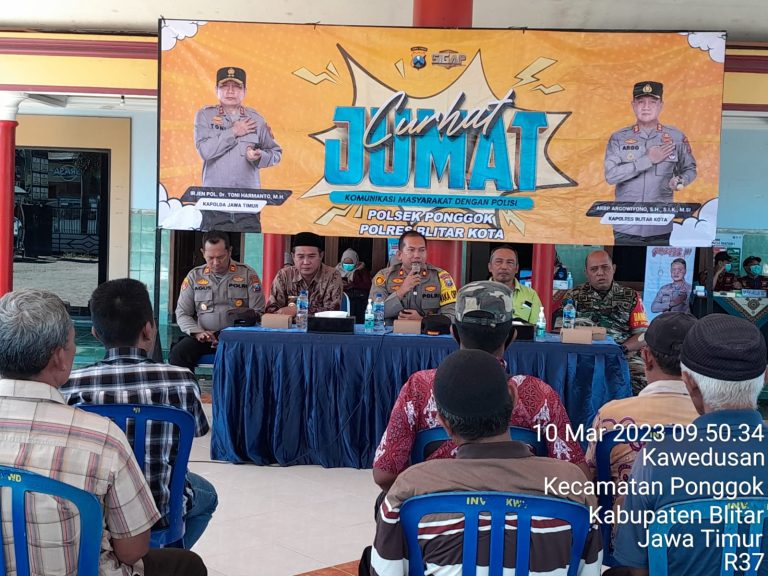 PERMASALAHAN MASYARAKAT DESA KAWEDUSAN TERJAWAB MELALUI JUM’AT CURHAT POLRESTA BLITAR