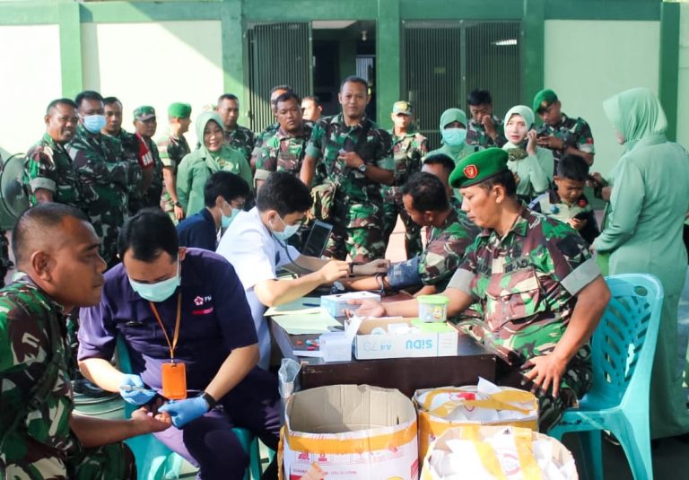 Kodim 0813 Bojonegoro gelar Bakti Sosial Donor Darah, Sambut HUT Persit Ke-77