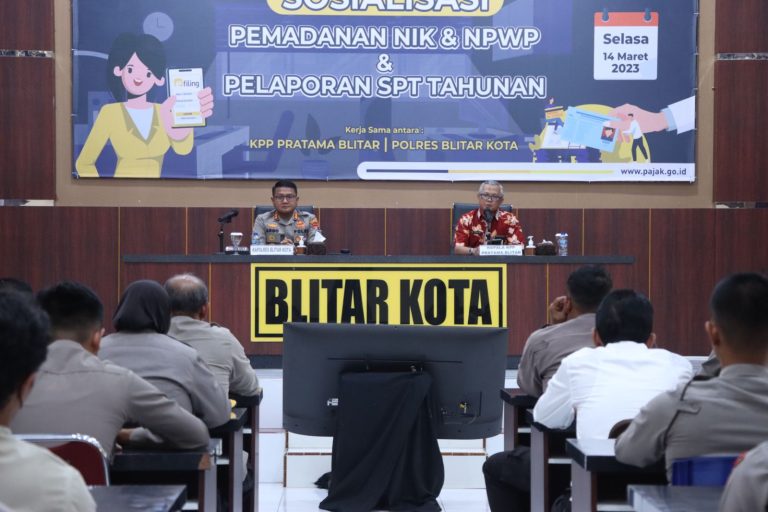 Ikuti Sosialisasi Pelaporan SPT, Bukti Polres Blitar Kota Taat Pajak