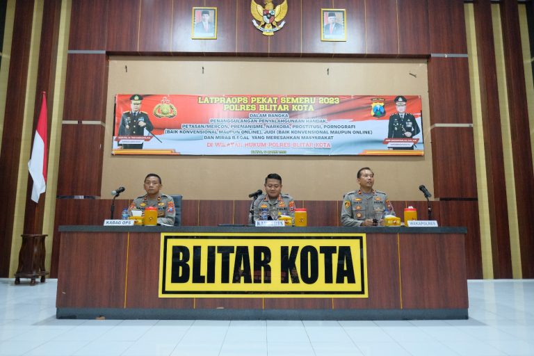 Sambut Ramadhan, Polres Blitar Kota Gelar Operasi Pekat Semeru 2023.