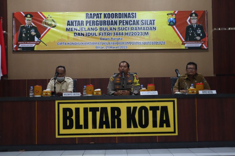 Polres Blitar Kota Gandeng Perguruan Silat Jaga Kamtibmas di Bulan Ramadhan