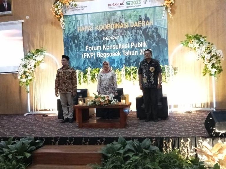 Bupati Blitar Buka FKP Regsosek Tahun 2023