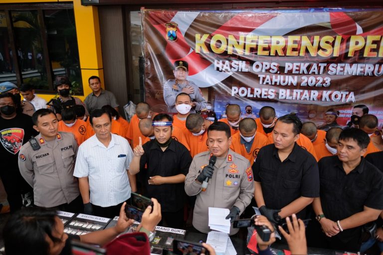 Polres Blitar Kota Berhasil Mengungkap 69 Kasus Pada Operasi Pekat 2023