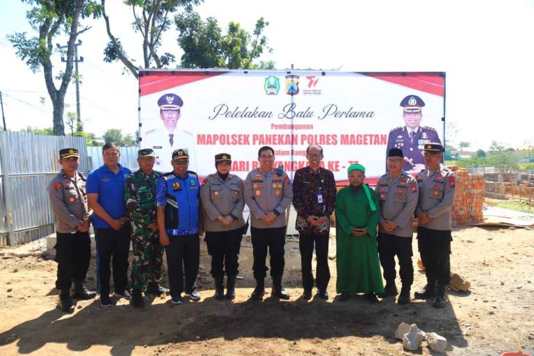 Polres Magetan Terima Kado Pembangunan Mapolsek Panekan di Hari Bhayangkara Ke 77