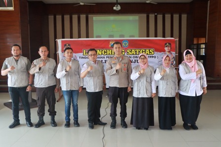 Bersiap Hadapi Kasus Perdagangan Orang, Polres Nganjuk Launching Satgas TPPO