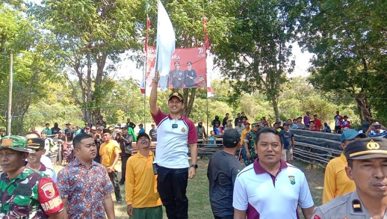 Sambut HUT Bhayangkara Ke-77, Kapolres Sumenep Buka Lomba Karapan Kambing Kapolres Sumenep Cup 2023