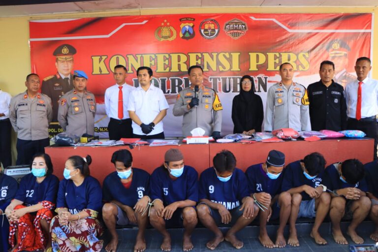 Polres Tuban Berhasil Amankan 9 Unit Motor dan 6 Pelaku Curanmor 25 TKP