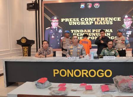 Polres Ponorogo Berhasil Ungkap Misteri Pembunuhan di Rumah Kontrakan, Dua Tersangka Diamankan