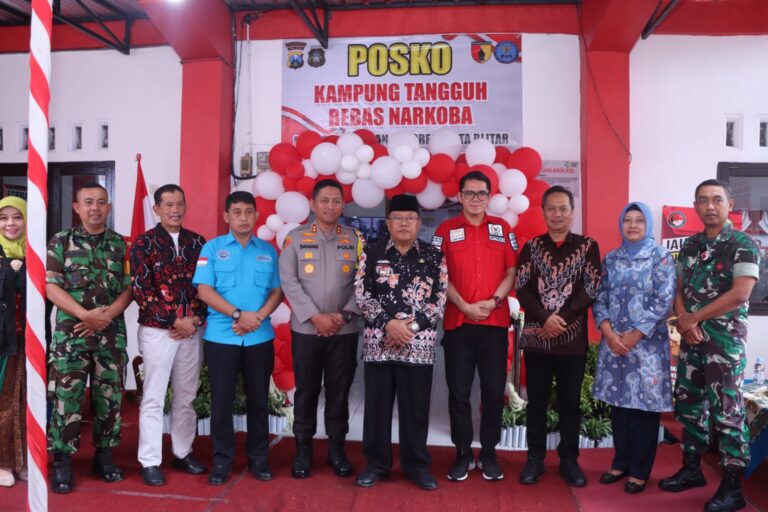 Berantas Narkoba, Polres Blitar Kota Resmikan Posko Kampung Tangguh Bebas Narkoba