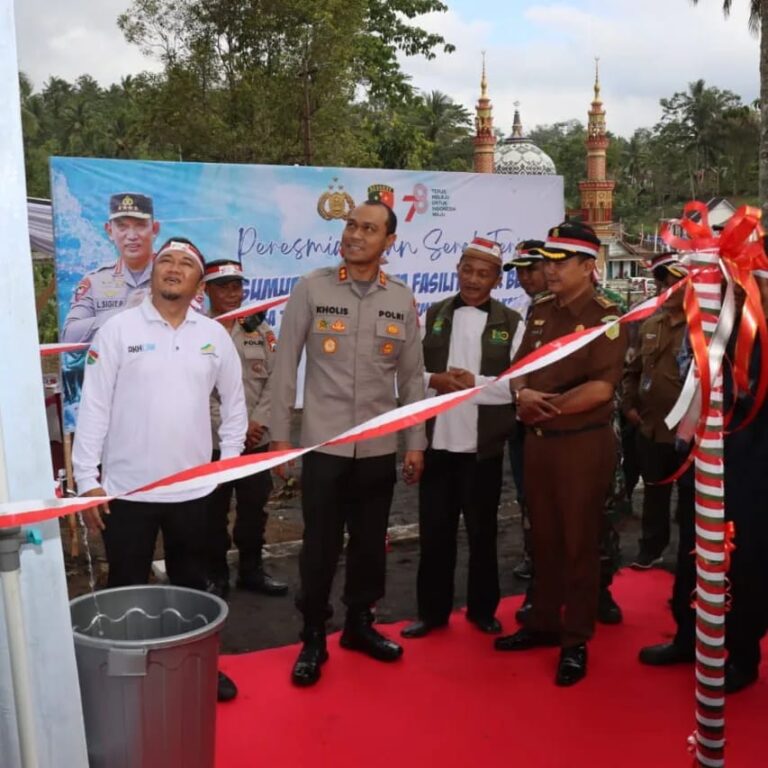 Sinergitas Polres Malang Bersama PTPN XII Antisipasi Kekeringan Berikan Bantuan Sumur Bor