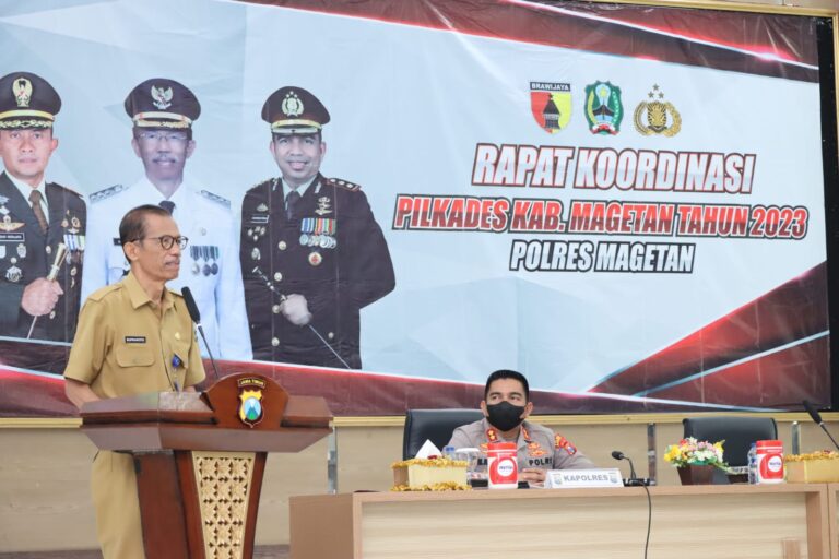 Polres Magetan Gelar Rakor Kesiapan Pengamanan Jelang Pilkades Serentak 2023