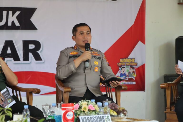 Gelar Cangkrukan Kamtibmas, Kapolres Nganjuk Minta Perkuat Peran 3 Pilar dan Ulama Kamtibmas Hingga Tingkat Desa