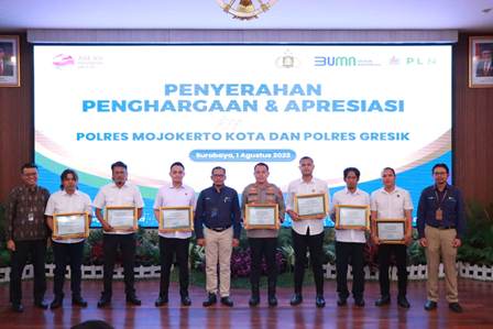 Polres Gresik Berhasil Ungkap Pencurian Kabel Listrik, GM PLN Jatim Beri Penghargaan