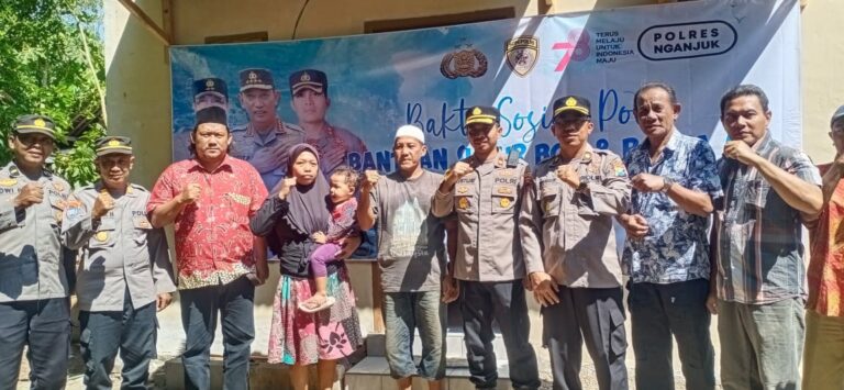 Polres Nganjuk Bangun Sumur Bor untuk 3 Warga Gejagan yang Kurang Mampu