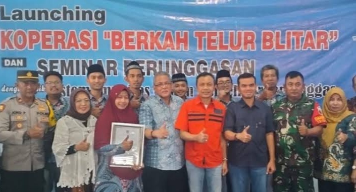 Beri Dukungan Peternak, Wabup Blitar Lounching Koperasi Berkah Telur Blitar