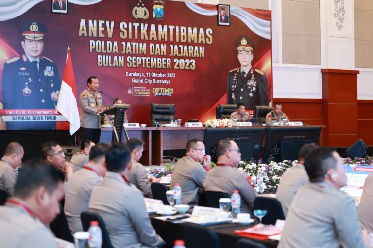 Kapolda Jatim Pimpin Anev Sitkamtibmas dan Kesiapan Pemilu 2024