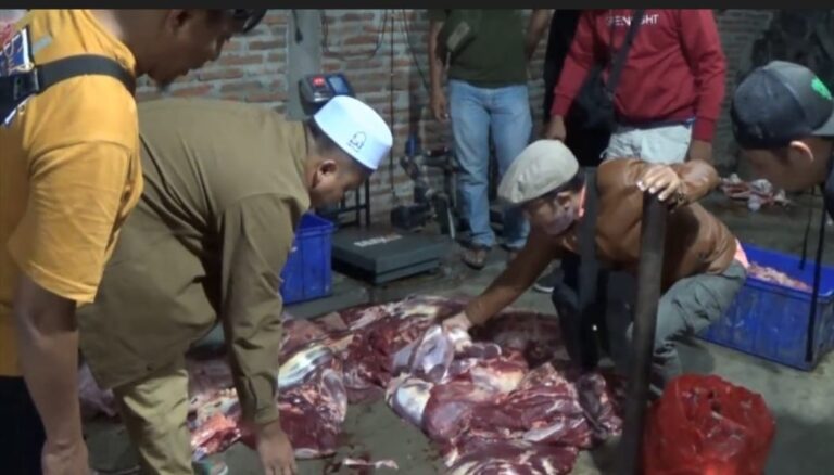 Satreskrim Polres Magetan Ungkap Kejahatan Daging Sapi Glonggongan