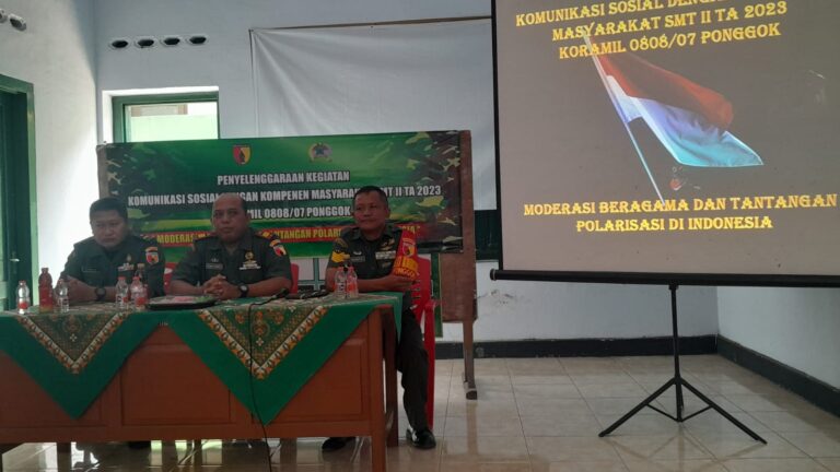 KORAMIL 0808/07 PONGGOK GELAR KOMSOS KOMPONEN MASYARAKAT