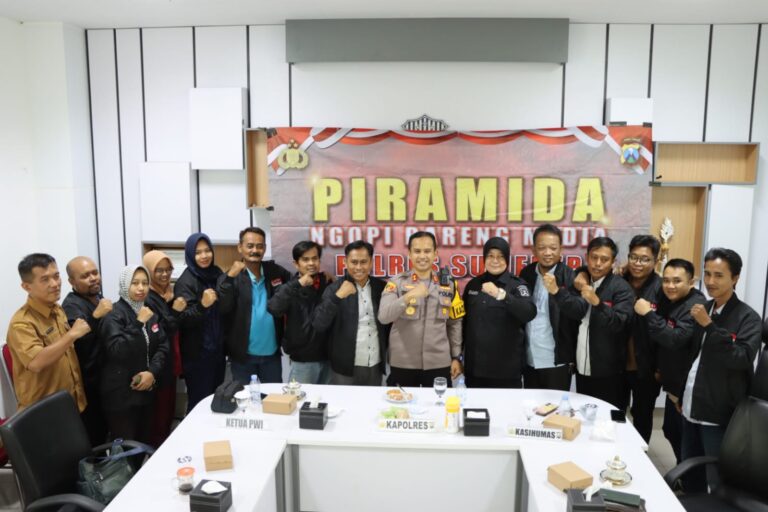 Pupuk Sinergitas Bersama Media, Polres Sumenep Gelar Piramida 