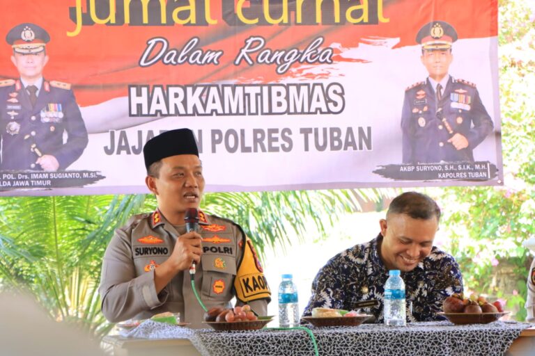 Gelar Jum’at Curhat, Kapolres Tuban Ajak Masyarakat Jaga Kerukunan Meski Beda Pilihan 