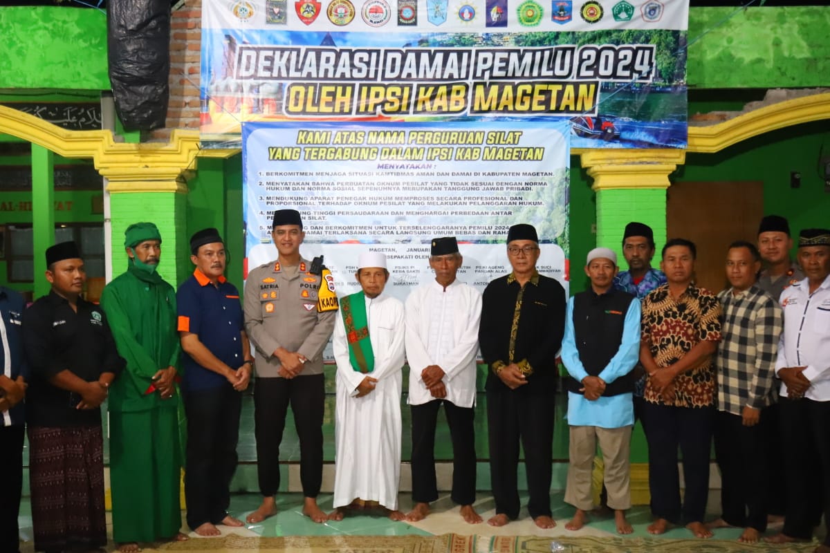 *Polres Magetan Ajak Perguruan Silat Jaga Kondusifitas Pemilu 2024*