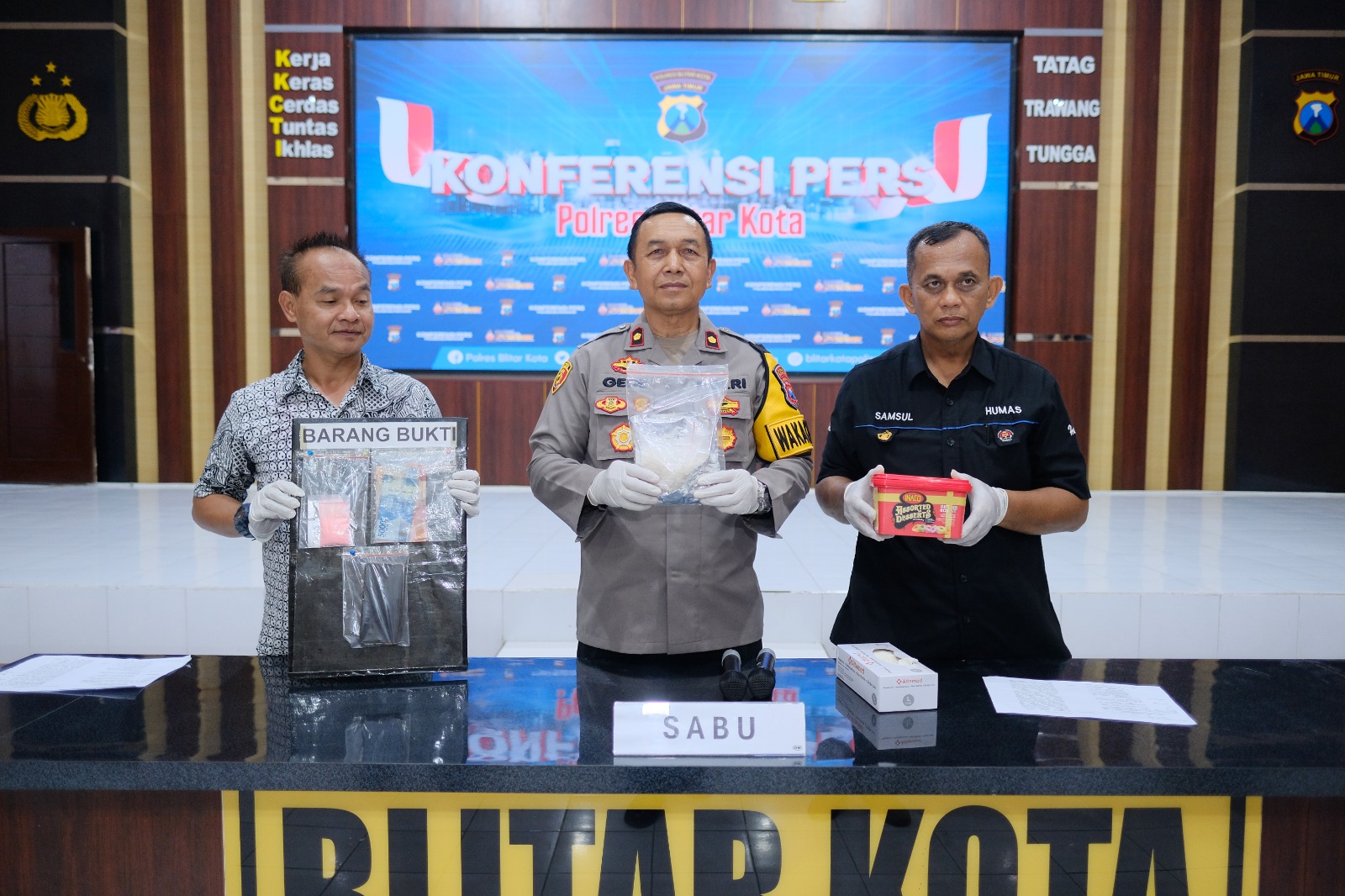 Polres Blitar Kota Ungkap Peredaran Sabu 0,5 Kg Senilai Rp 800 Juta