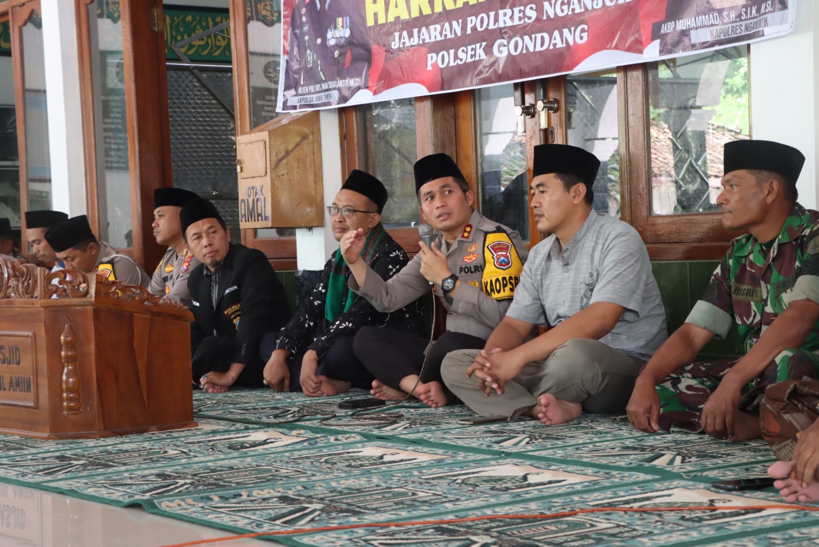 Jum’at Curhat, Kapolres Nganjuk Ajak Mewaspadai Bencana Akibat Curah Hujan Tinggi