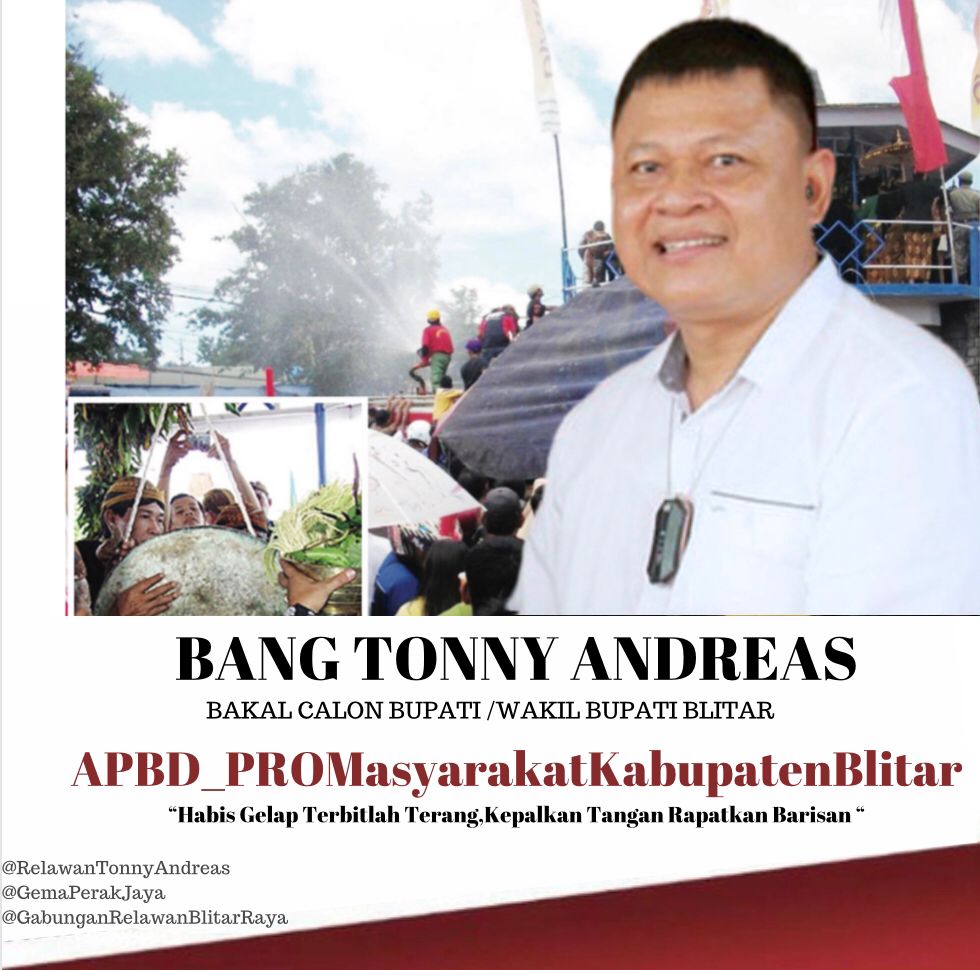 Bang Tonny Andreas Bakal Calon Bupati/Wabup Kabupaten Blitar, APBD Promasyarakat