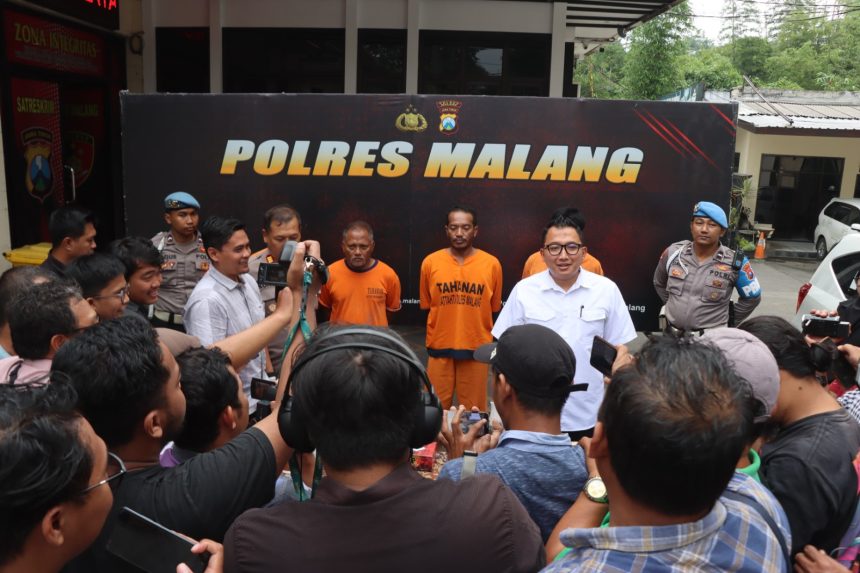 Polres Malang Amankan 4 Tersangka Perampokan di Kalipare, Dua DPO Dikejar