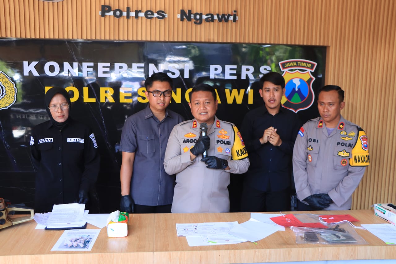 Polres Ngawi Berhasil Ungkap Kasus Tipu Gelap Cokat Roka, 3 Residivis Diamankan 