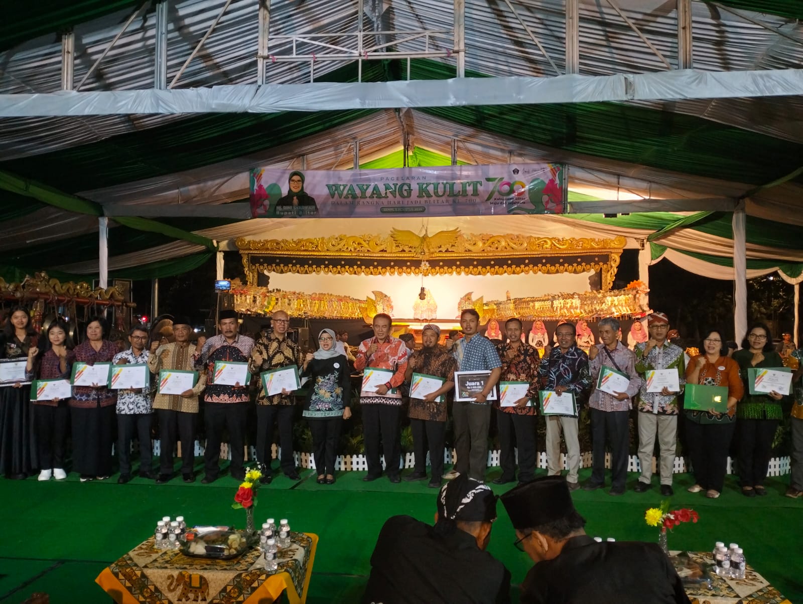 Kemeriahan Pagelaran Wayang Kulit Semalam Suntuk Dalam Rangka Hari Jadi Kabupaten Blitar Ke 700