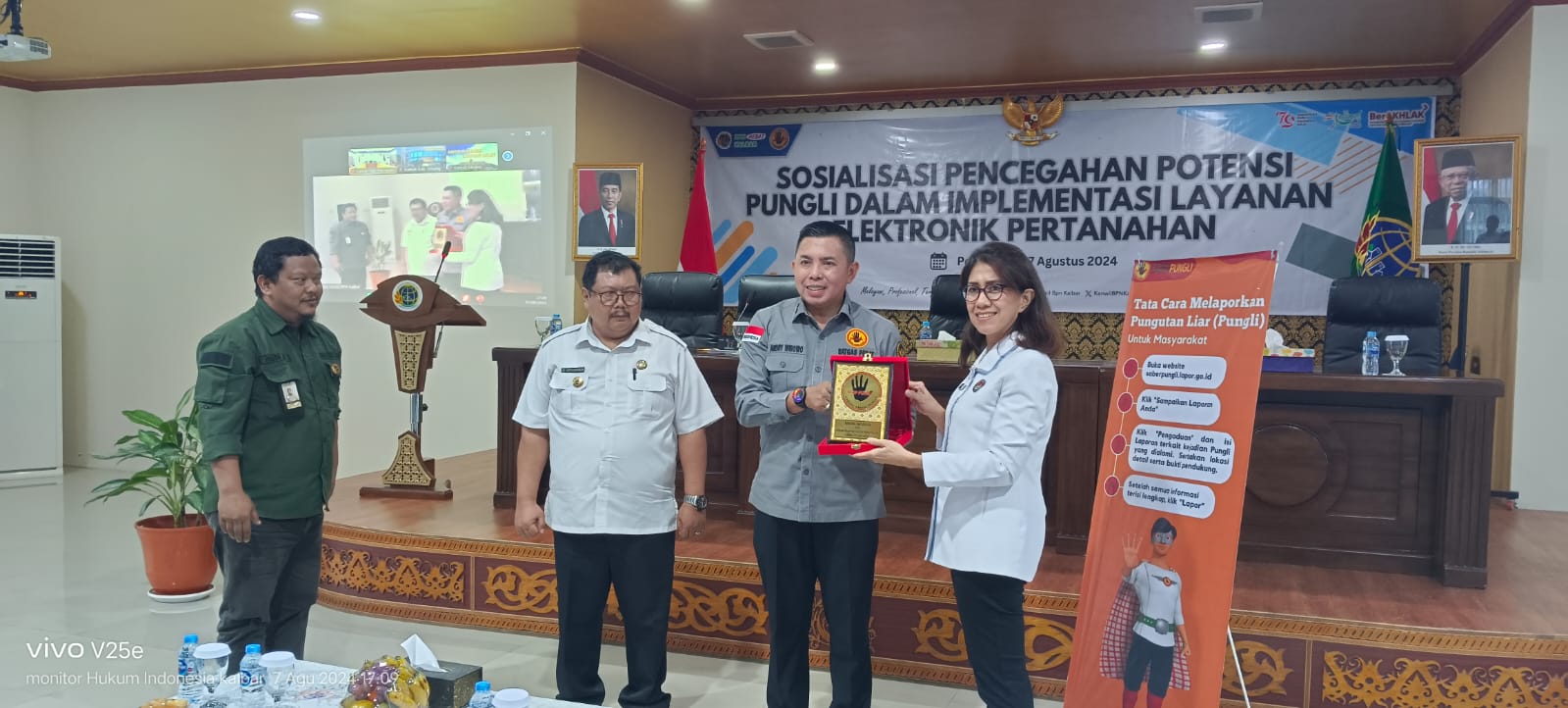 SOSIALISASI PENCEGAHAN POTENSI PUNGLI DALAM IMPLEMENTASI LAYANAN ELEKTRONIK PERTANAHAN OLEH BAPAK. IRJEN POL.Dr.H.ANDRY WIBOWO.,S.I.K.,S.H., M.Si.