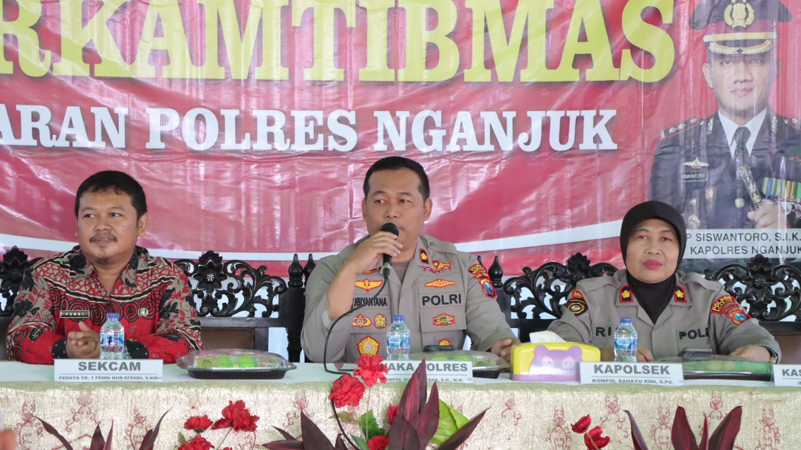 Gelar Program Jum’at Curhat, Polres Nganjuk Berdayakan Tiga Pilar Tingkat Desa dalam Harkamtibmas