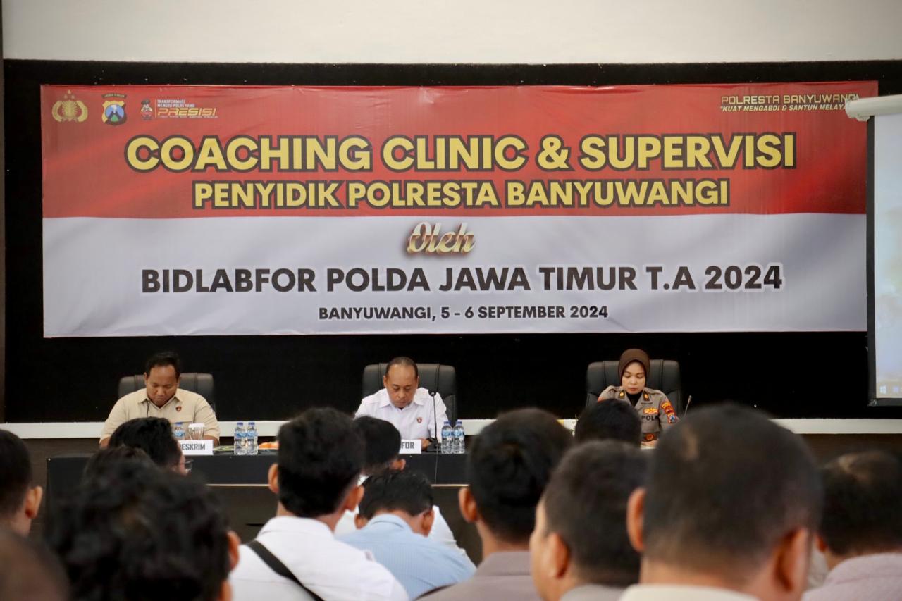 Tingkatkan Kualitas Pelayanan Polresta Banyuwangi Gelar Coaching Clinic