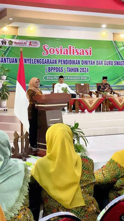 Sosialisasi Bantuan BPPDGS, Bupati Blitar : Upaya Peningkatan Pendidikan Diniyah