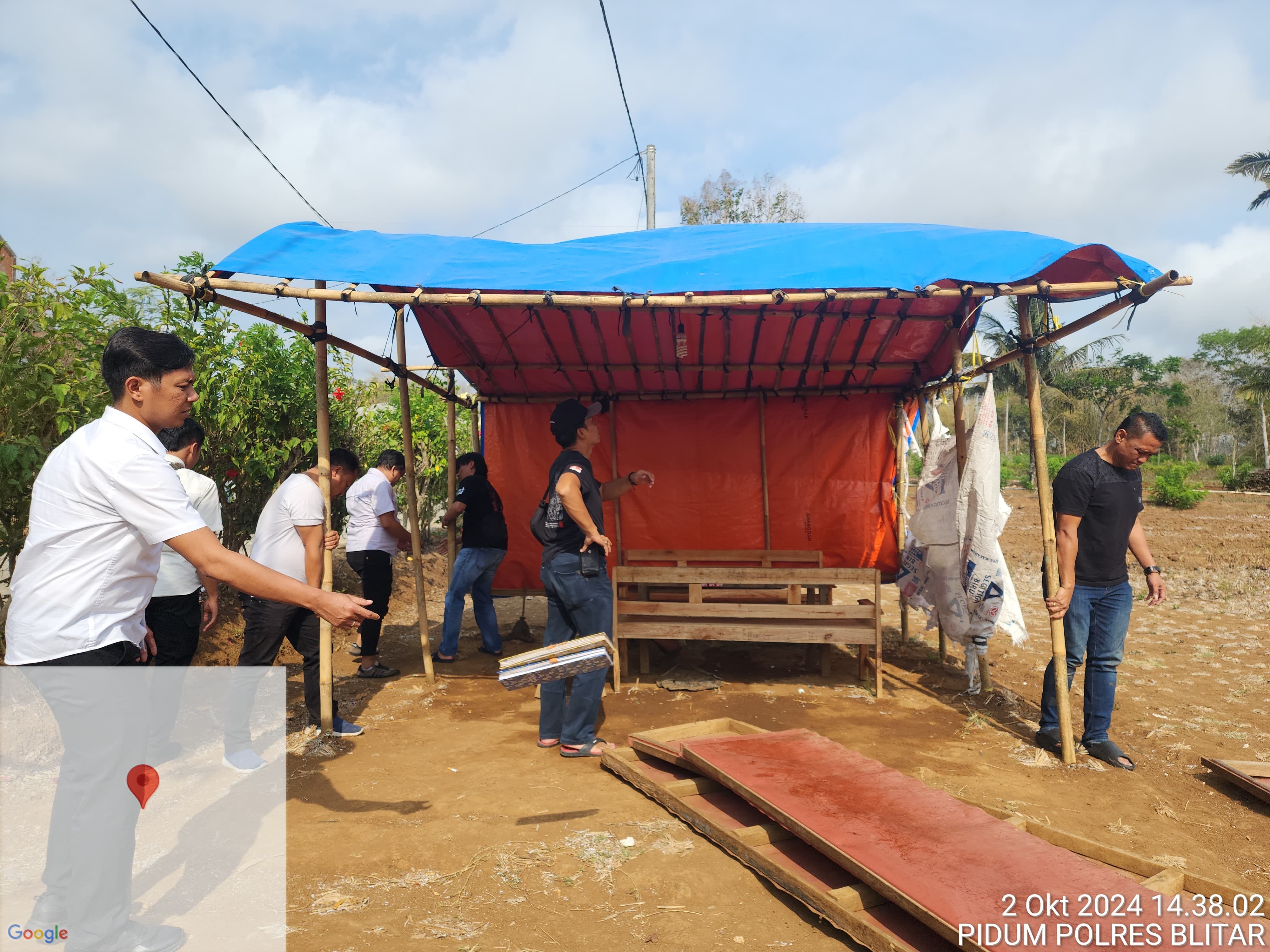 GERAK CEPAT POLRES BLITAR  TINDAKLANJUTI LAPORAN DUGAAN SABUNG AYAM DI DESA MOJOREJO