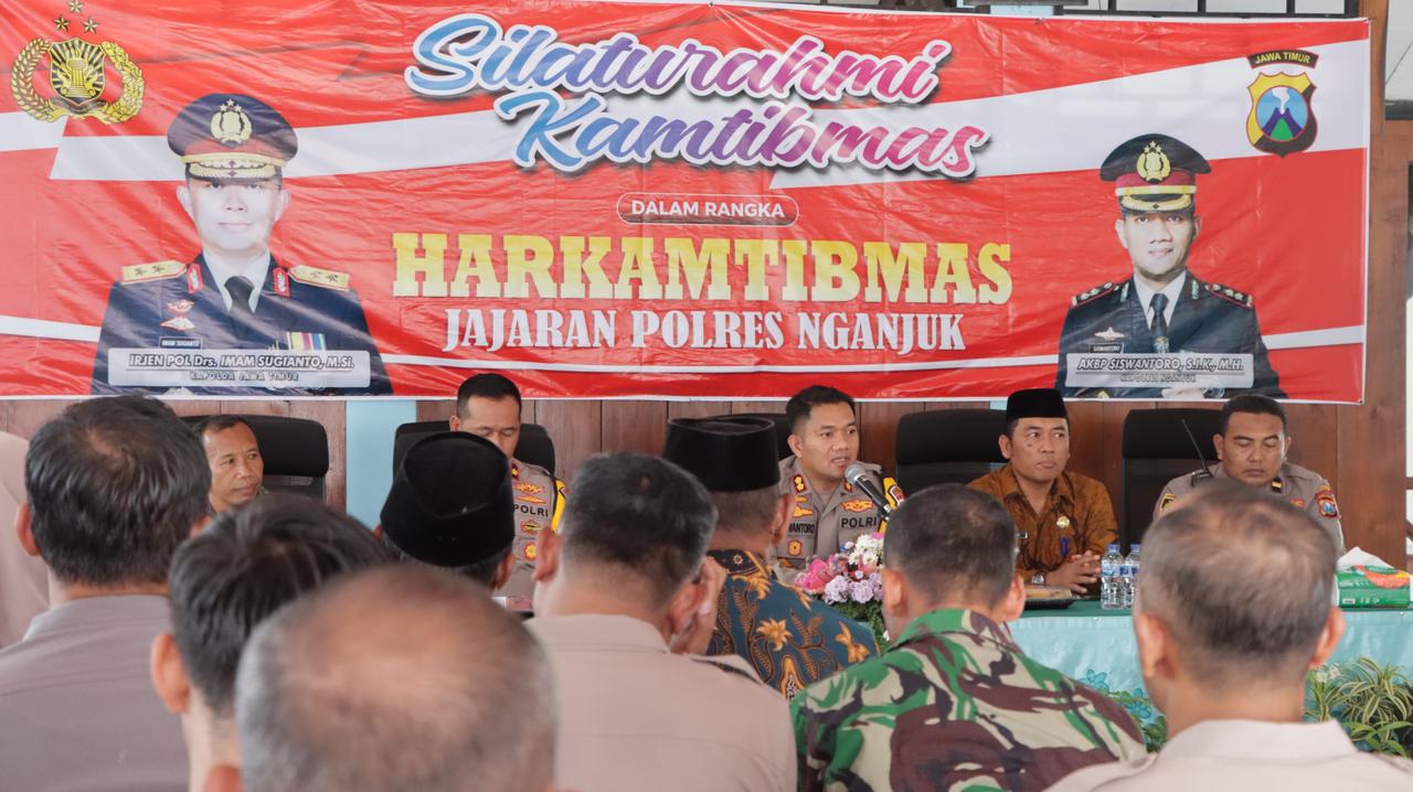 Polres Nganjuk Gelar Silaturahmi Kamtibmas di Kecamatan Wilangan, Cooling System Menjelang Pilkada Serentak 2024