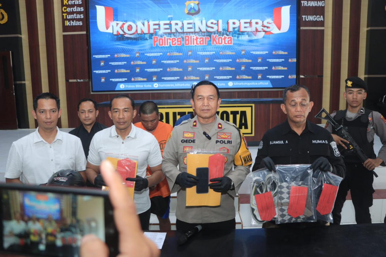 Polisi Kota Blitar Berhasil Bekuk Pelaku Kejahatan Dengan Modus Kempes Ban